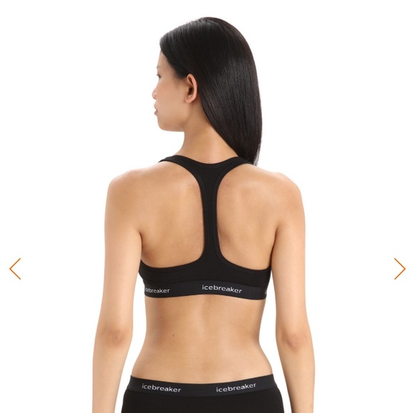 ICEBREAKER Burgundy Sprite Racerback Sports Bra Merino Wool - Picture 3 of 8